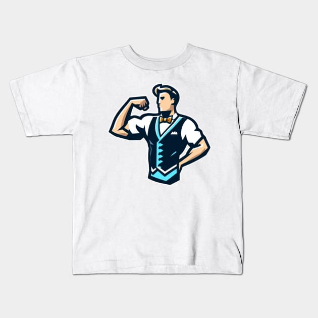 Strong man Kids T-Shirt by NeyPlanet